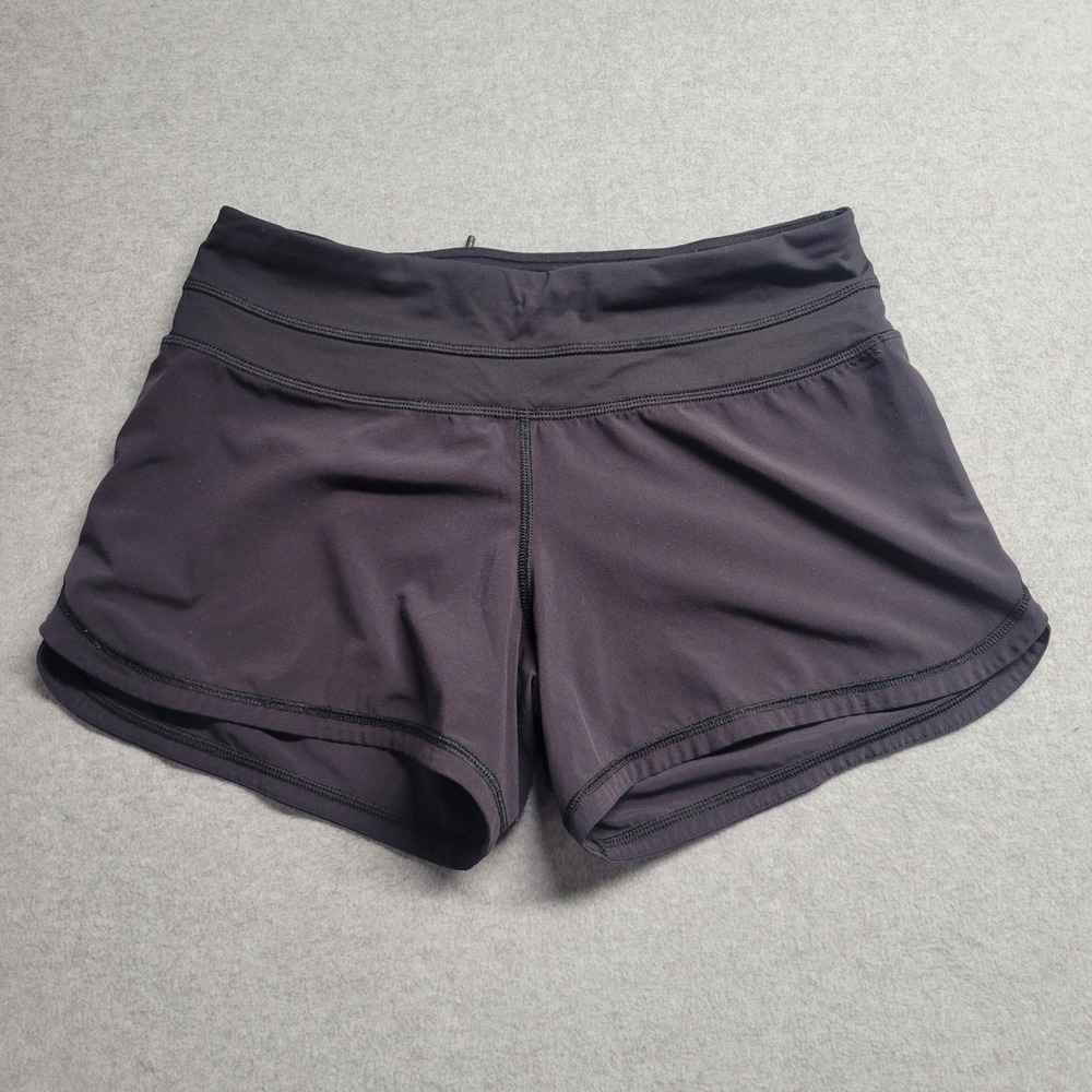 Lululemon Black Speed Up Low-Rise Unlined Running Shorts Size 4 Gym